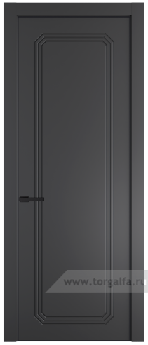 Глухая дверь ProfilDoors 32PE с кромкой Черный матовый RAL9005 (Графит (Pantone 425С))