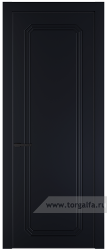 Глухая дверь ProfilDoors 32PE с кромкой Черный матовый RAL9005 (Нэви Блу (RAL 7016))