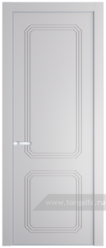Глухая дверь ProfilDoors 33PE с кромкой Серебро (Крем Вайт (RAL 120-02))