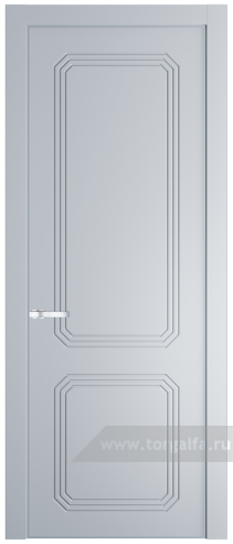 Глухая дверь ProfilDoors 33PE с кромкой Серебро (Лайт Грей (RAL 870-01))