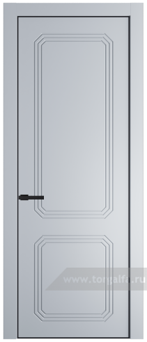 Глухая дверь ProfilDoors 33PE с кромкой Черный матовый RAL9005 (Лайт Грей (RAL 870-01))