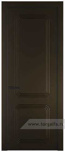 Глухая дверь ProfilDoors 33PE с кромкой Черный матовый RAL9005 (Перламутр бронза)