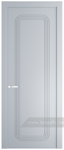 Глухая дверь ProfilDoors 34PE с кромкой Серебро (Лайт Грей (RAL 870-01))