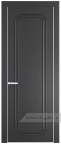 Глухая дверь ProfilDoors 34PE с кромкой Серебро (Графит (Pantone 425С))