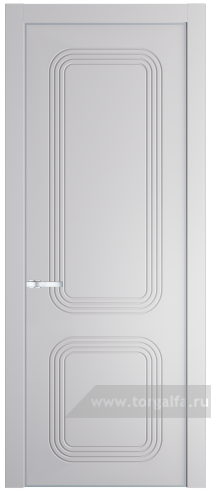 Глухая дверь ProfilDoors 35PE с кромкой Серебро (Крем Вайт (RAL 120-02))