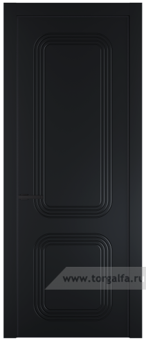 Глухая дверь ProfilDoors 35PE с кромкой Черный матовый RAL9005 (Блэк)
