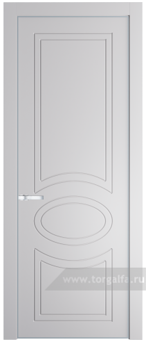 Глухая дверь ProfilDoors 36PE с кромкой Серебро (Крем Вайт (RAL 120-02))