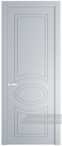 Глухая дверь ProfilDoors 36PE с кромкой Серебро (Лайт Грей (RAL 870-01))