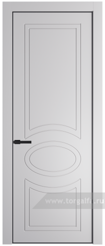 Глухая дверь ProfilDoors 36PE с кромкой Черный матовый RAL9005 (Крем Вайт (RAL 120-02))