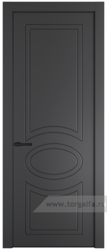 Глухая дверь ProfilDoors 36PE с кромкой Черный матовый RAL9005 (Графит (Pantone 425С))