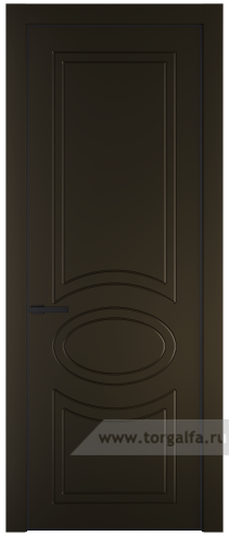 Глухая дверь ProfilDoors 36PE с кромкой Черный матовый RAL9005 (Перламутр бронза)