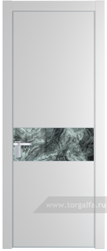 Дверь со стеклом ProfilDoors 17PA Атриум серебро с профилем Серебро (Крем Вайт (RAL 120-02))