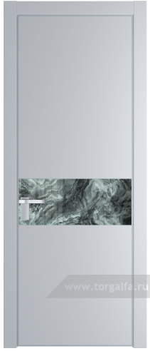 Дверь со стеклом ProfilDoors 17PA Атриум серебро с профилем Серебро (Лайт Грей (RAL 870-01))