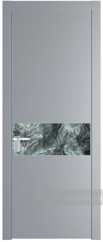 Дверь со стеклом ProfilDoors 17PA Атриум серебро с профилем Серебро (Смоки (RAL 870-02))