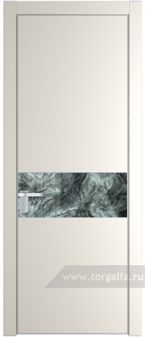 Дверь со стеклом ProfilDoors 17PA Атриум серебро с профилем Серебро (Перламутр белый)
