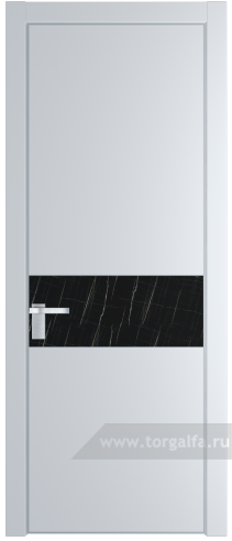 Дверь со стеклом ProfilDoors 17PA Неро мрамор с профилем Серебро (Вайт (RAL 110 96 02))