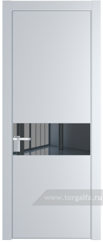 Дверь со стеклом ProfilDoors 17PA Зеркало Grey с профилем Серебро (Вайт (RAL 110 96 02))