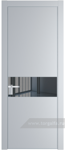 Дверь со стеклом ProfilDoors 17PA Зеркало Grey с профилем Серебро (Лайт Грей (RAL 870-01))