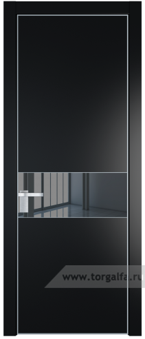 Дверь со стеклом ProfilDoors 17PA Зеркало Grey с профилем Серебро (Блэк)