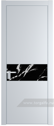 Дверь со стеклом ProfilDoors 17PA Нефи черный узор серебро с профилем Серебро (Вайт (RAL 110 96 02))