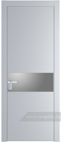 Дверь со стеклом ProfilDoors 17PA Lacobel Серебряный лак с профилем Серебро (Лайт Грей (RAL 870-01))
