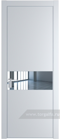Дверь со стеклом ProfilDoors 17PA Зеркало с профилем Серебро (Вайт (RAL 110 96 02))