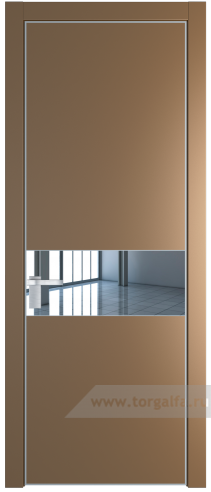 Дверь со стеклом ProfilDoors 17PA Зеркало с профилем Серебро (Перламутр золото)