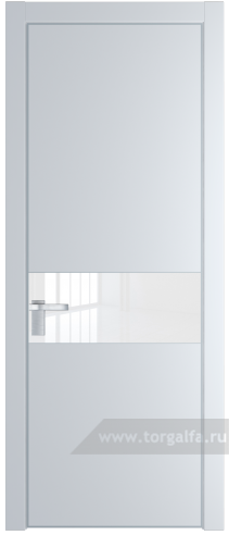 Дверь со стеклом ProfilDoors 17PA Лак классик с профилем Серебро (Вайт (RAL 110 96 02))