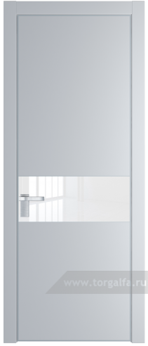 Дверь со стеклом ProfilDoors 17PA Лак классик с профилем Серебро (Лайт Грей (RAL 870-01))
