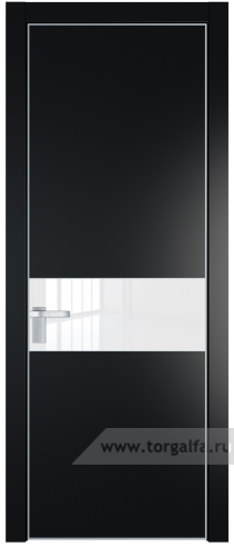 Дверь со стеклом ProfilDoors 17PA Лак классик с профилем Серебро (Блэк)