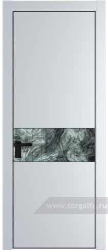 Дверь со стеклом ProfilDoors 17PA Атриум серебро с профилем Черный матовый RAL9005 (Вайт (RAL 110 96 02))