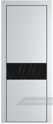 Дверь со стеклом ProfilDoors 17PA Неро мрамор с профилем Черный матовый RAL9005 (Вайт (RAL 110 96 02))