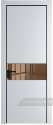Дверь со стеклом ProfilDoors 17PA Зеркало Bronza с профилем Черный матовый RAL9005 (Вайт (RAL 110 96 02))