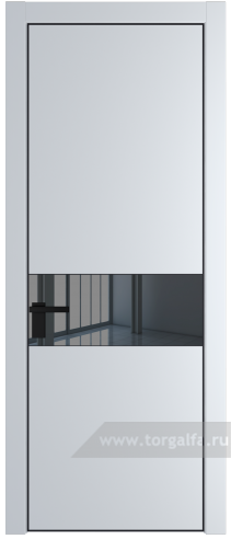 Дверь со стеклом ProfilDoors 17PA Зеркало Grey с профилем Черный матовый RAL9005 (Вайт (RAL 110 96 02))