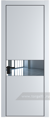 Дверь со стеклом ProfilDoors 17PA Зеркало с профилем Черный матовый RAL9005 (Вайт (RAL 110 96 02))