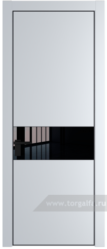 Дверь со стеклом ProfilDoors 17PA Lacobel Черный лак с профилем Черный матовый RAL9005 (Вайт (RAL 110 96 02))