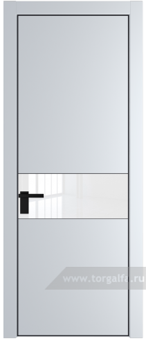 Дверь со стеклом ProfilDoors 17PA Лак классик с профилем Черный матовый RAL9005 (Вайт (RAL 110 96 02))