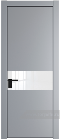 Дверь со стеклом ProfilDoors 17PA Лак классик с профилем Черный матовый RAL9005 (Смоки (RAL 870-02))