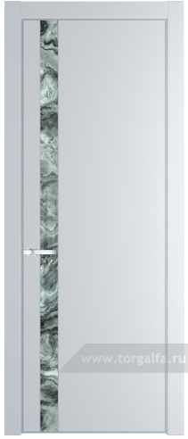 Дверь со стеклом ProfilDoors 18PA Атриум серебро с профилем Серебро (Вайт (RAL 110 96 02))