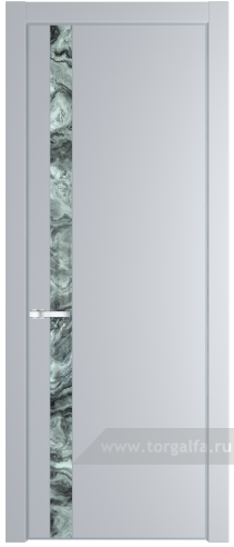 Дверь со стеклом ProfilDoors 18PA Атриум серебро с профилем Серебро (Лайт Грей (RAL 870-01))