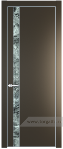 Дверь со стеклом ProfilDoors 18PA Атриум серебро с профилем Серебро (Перламутр бронза)