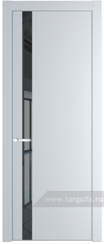 Дверь со стеклом ProfilDoors 18PA Зеркало Grey с профилем Серебро (Вайт (RAL 110 96 02))