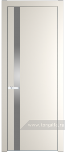 Дверь со стеклом ProfilDoors 18PA Lacobel Серебряный лак с профилем Серебро (Перламутр белый)