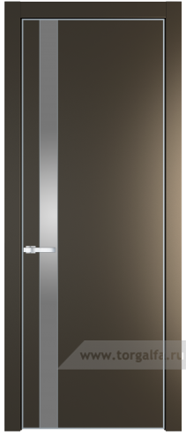 Дверь со стеклом ProfilDoors 18PA Lacobel Серебряный лак с профилем Серебро (Перламутр бронза)
