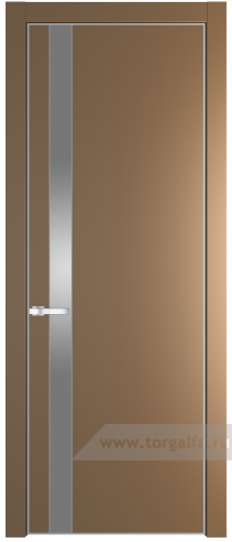 Дверь со стеклом ProfilDoors 18PA Lacobel Серебряный лак с профилем Серебро (Перламутр золото)