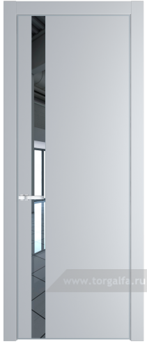 Дверь со стеклом ProfilDoors 18PA Зеркало с профилем Серебро (Лайт Грей (RAL 870-01))