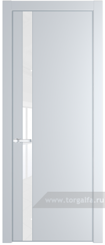 Дверь со стеклом ProfilDoors 18PA Лак классик с профилем Серебро (Вайт (RAL 110 96 02))