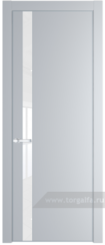 Дверь со стеклом ProfilDoors 18PA Лак классик с профилем Серебро (Лайт Грей (RAL 870-01))