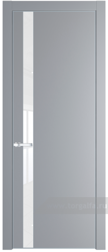 Дверь со стеклом ProfilDoors 18PA Лак классик с профилем Серебро (Смоки (RAL 870-02))