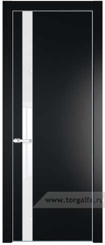 Дверь со стеклом ProfilDoors 18PA Лак классик с профилем Серебро (Блэк)